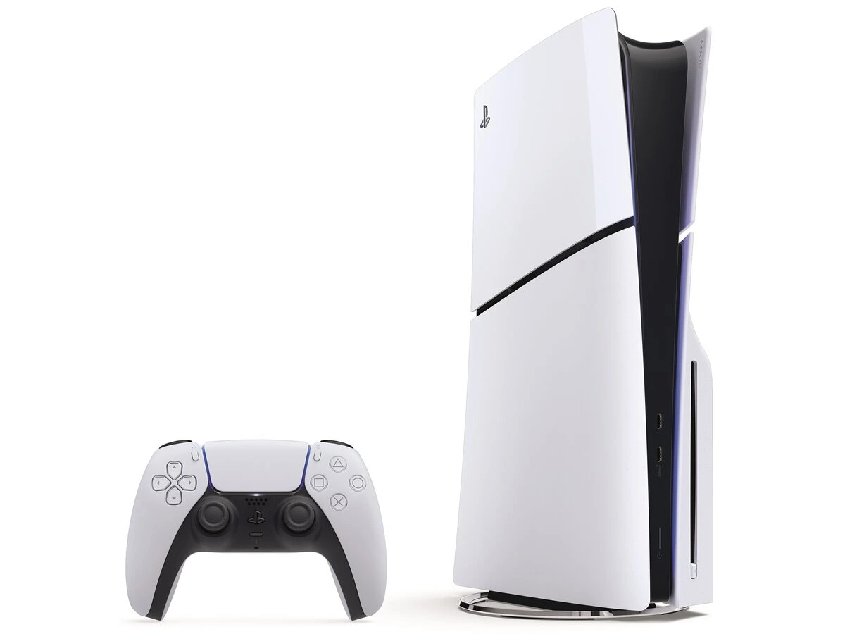 Konsola Sony PlayStation 5 Digital Slim z dwoma kontrolerami i smukłym designem